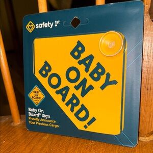 Safety 1st Yellow Baby On Board Sign